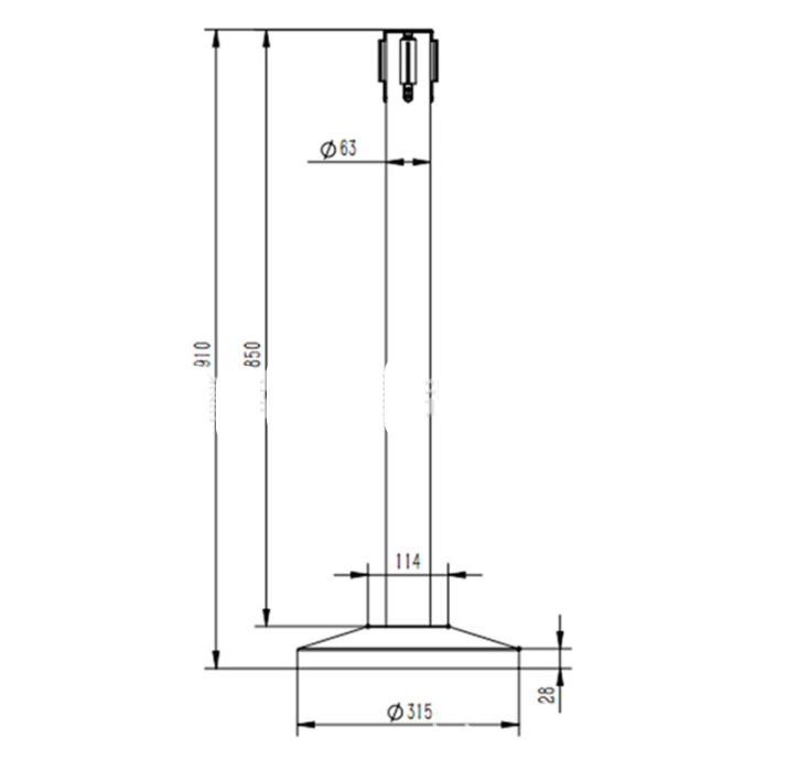 Bulk supply of customized stainless steel and white steel round ball round head LG-20 airport, hotel and club concierge railings Application Scenario