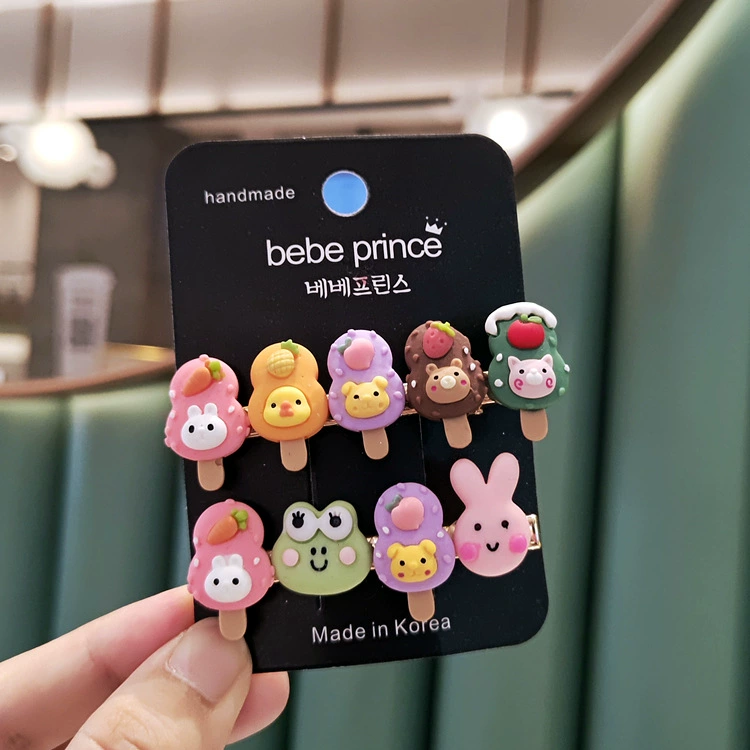 The factory store's wholesale of new hair accessories, cartoon ice cream, candy, colored side clips, bangs clips, and hair clip accessories are selling well at the street stall Specification drawing