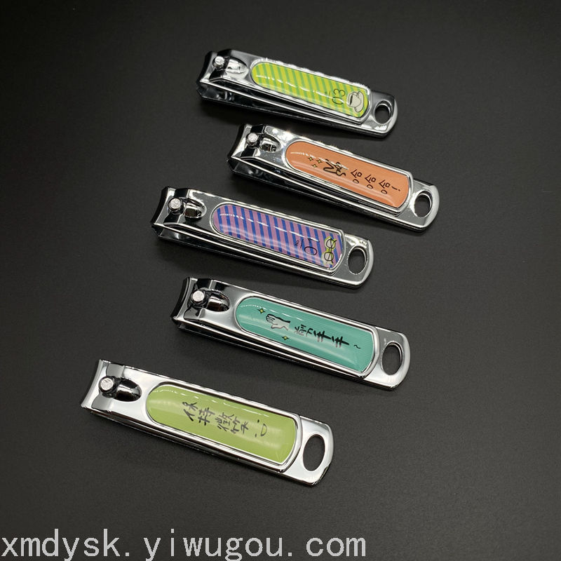 Small nail clippers, creative text nail clippers, cute nail clippers with files, box set, supermarket wholesale Application Scenario
