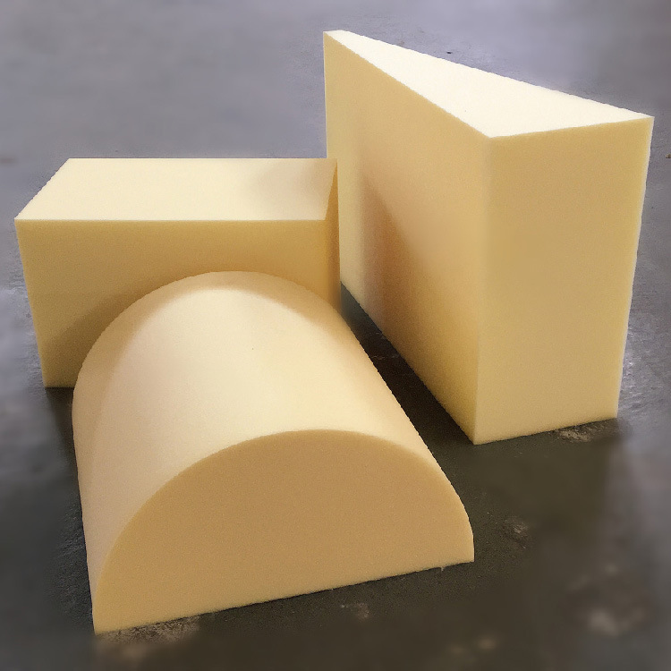 Sponge manufacturers cut medium and high-density cylindrical sponge shapes full figure