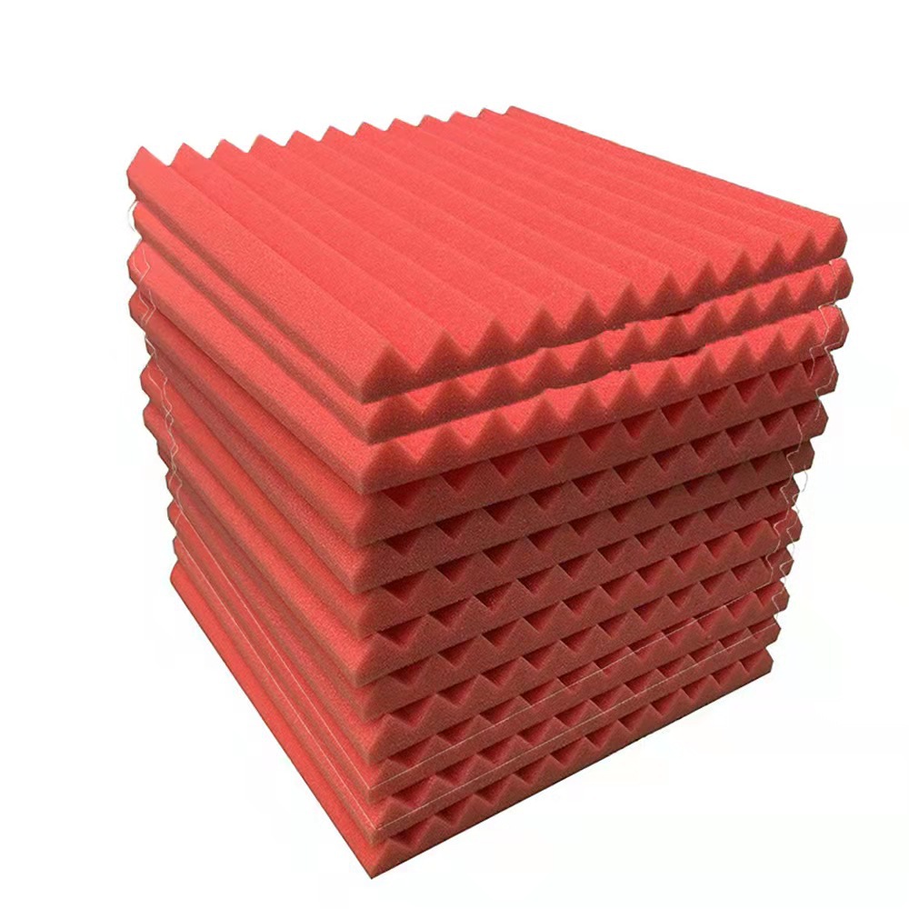 Wedge-shaped triangular groove KTV recording studio drum room flame-retardant and soundproof sponge for export, 30*30*2.5cm Specification drawing