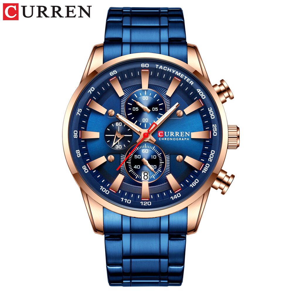 Curren/ Carren 8351 Men's watch, waterproof quartz watch, six-hand watch, business men's watch, calendar watch