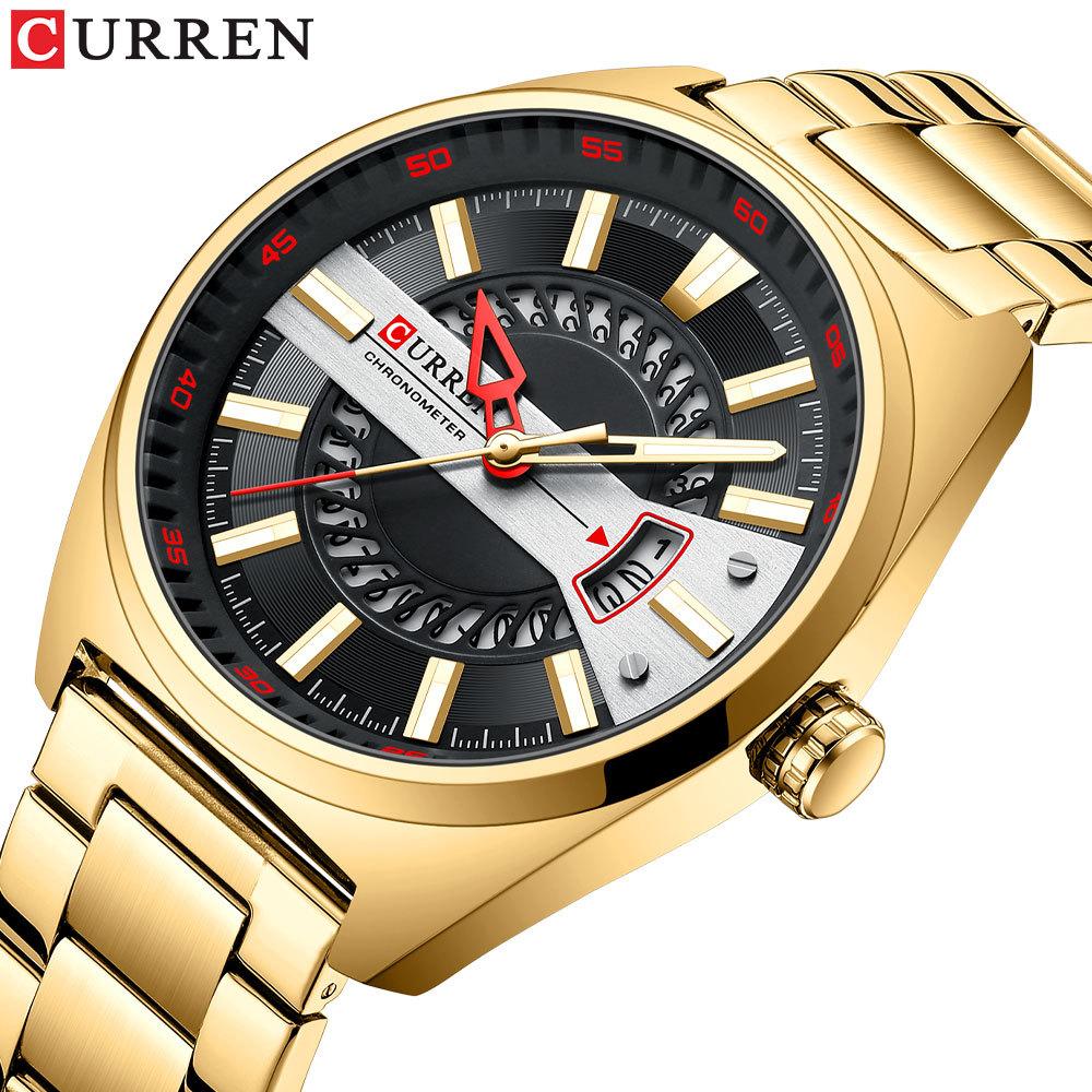 Curren/ Carren 8403 Men's Watch Calendar Steel Band quartz Business Casual men's watch Specification image