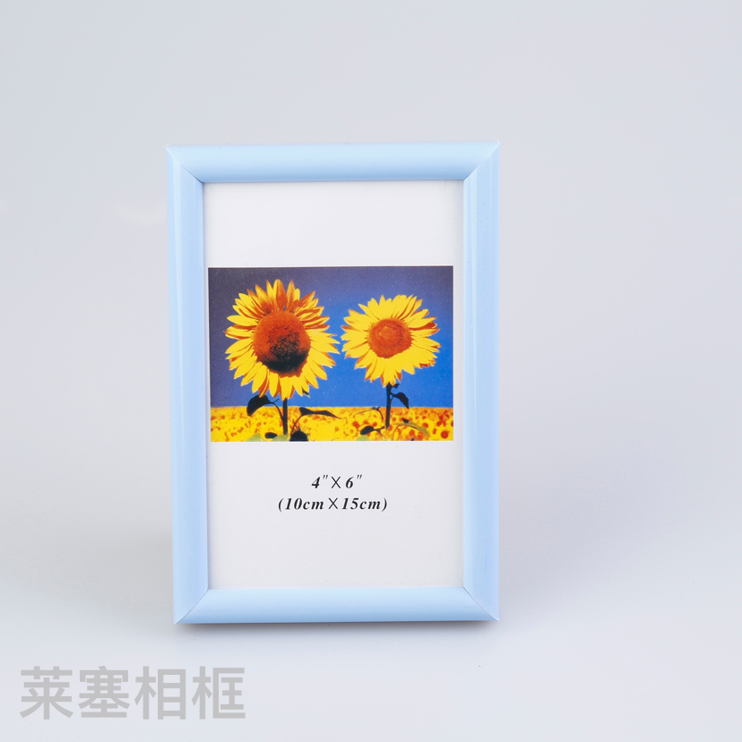 Photos of creative decorative items made of light blue PVC material, home decoration gifts, living room and bedroom handicrafts, plastic photo frames
