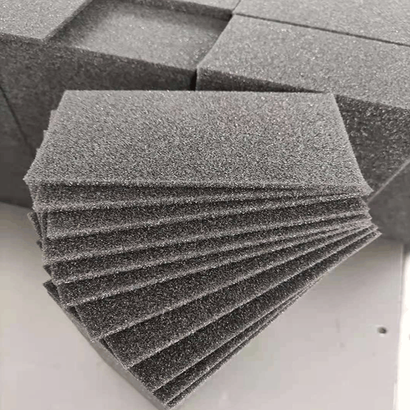 We sell a large quantity of black rectangular sponge sheet materials, high-density packaged sponge fireproof sponge materials Specification drawing