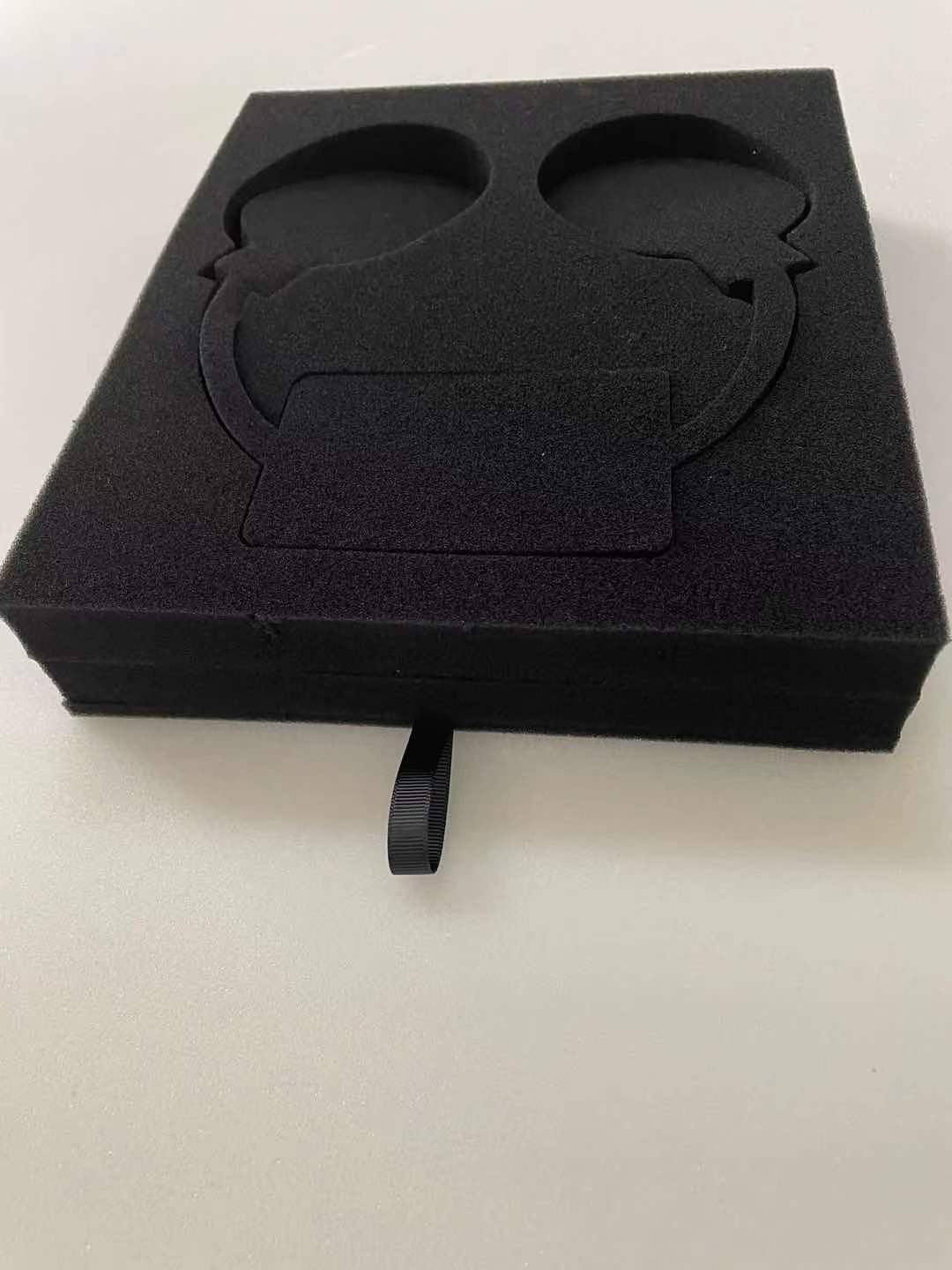 Factory-supplied black inner support, shock-absorbing and cushioning inner lining, high-density sponge packaging box inner lining and inner support Specification drawing