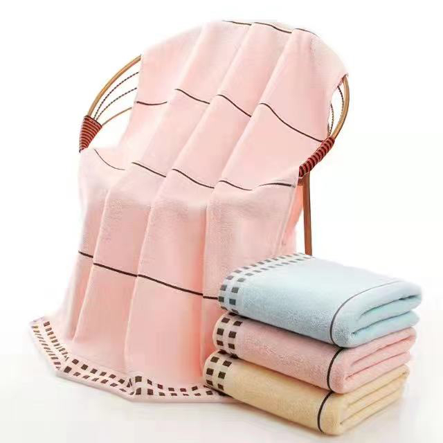 Bath towel pure cotton adult men and women absorbent soft thick children thickened extra size towel cover chest bath wholesale thumbnail