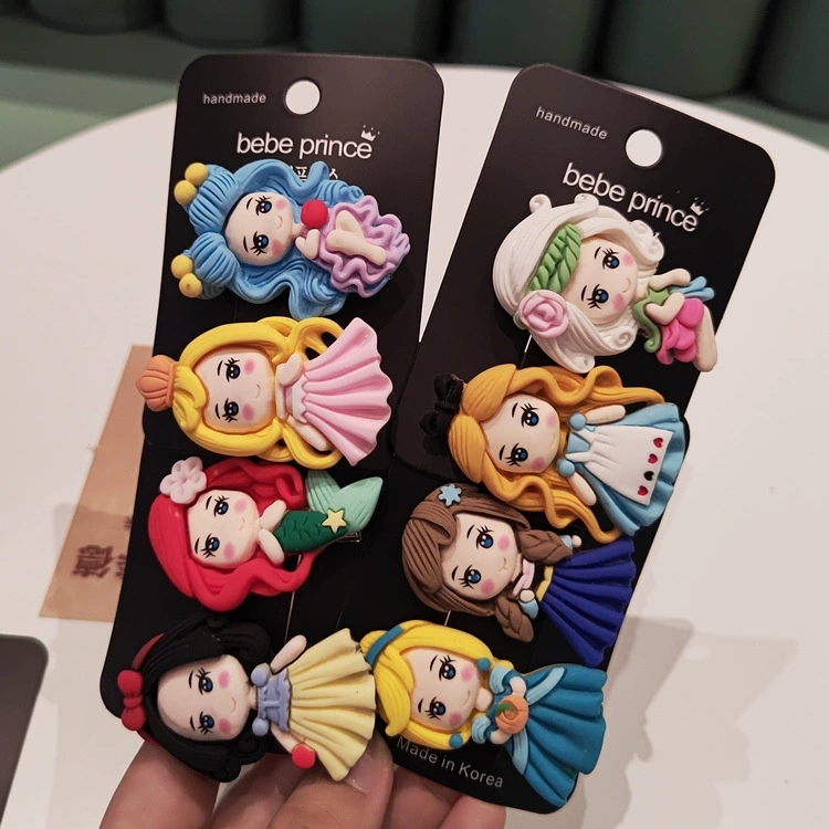 Wholesale of children's hair accessories from Dongdaemun, South Korea, including Flower Fairy, Princess and girl resin edge clips, bangs clips and hair clips full figure