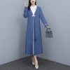Retro woolen coat for women, mid-length, autumn and winter 2021 new style Chinese style, elegant and loose, slimming overcoat details Picture