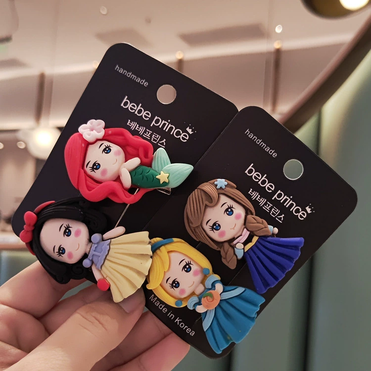 Wholesale of children's hair accessories from Dongdaemun, South Korea, including Flower Fairy, Princess and girl resin edge clips, bangs clips and hair clips details Picture