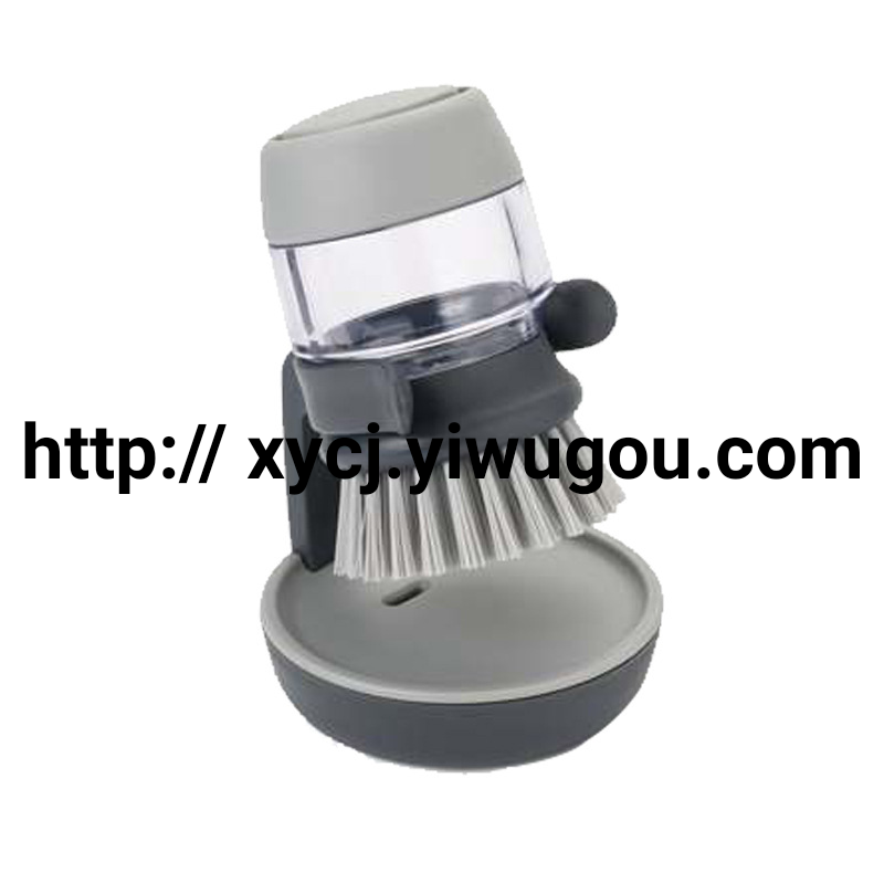 Creative Kitchen press-type pot cleaning brush, multi-functional pot with soap liquid and detergent, dishwashing brush, a magic tool Specification image