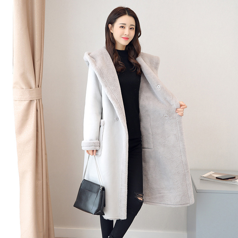 女式毛呢外套实物图