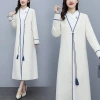 Retro woolen coat for women, mid-length, autumn and winter 2021 new style Chinese style, elegant and loose, slimming overcoat Specification image