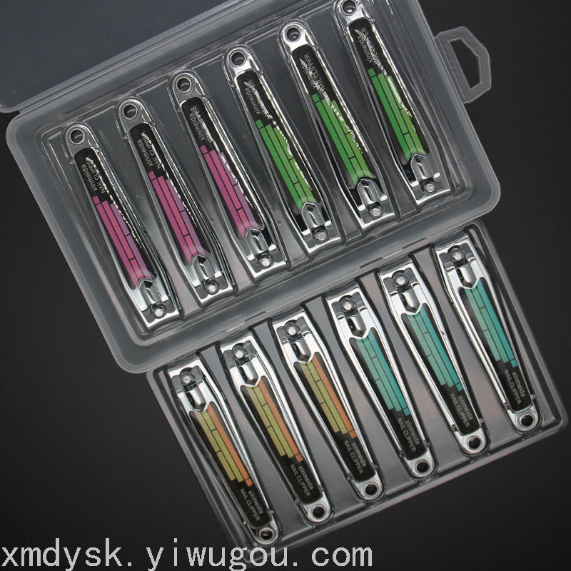 Large, simple nail clippers, black nail pliers, nail trimming files, box set, supermarket supply, factory wholesale Specification image