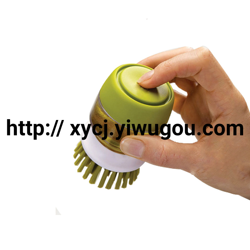 Creative Kitchen press-type pot cleaning brush, multi-functional pot with soap liquid and detergent, dishwashing brush, a magic tool details Picture