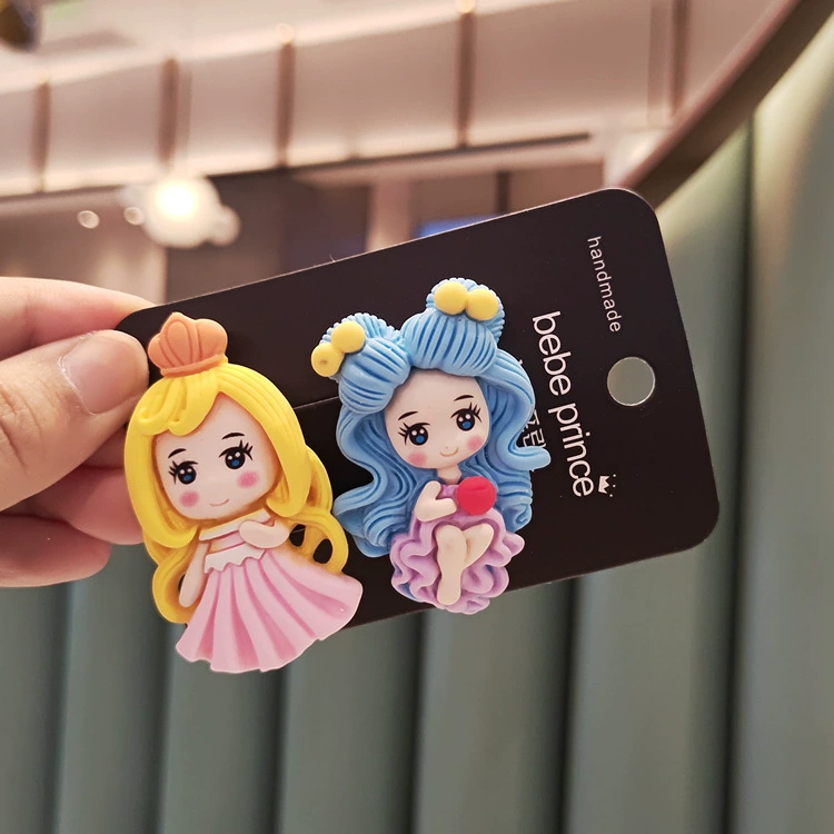 Wholesale of children's hair accessories from Dongdaemun, South Korea, including Flower Fairy, Princess and girl resin edge clips, bangs clips and hair clips Item Picture