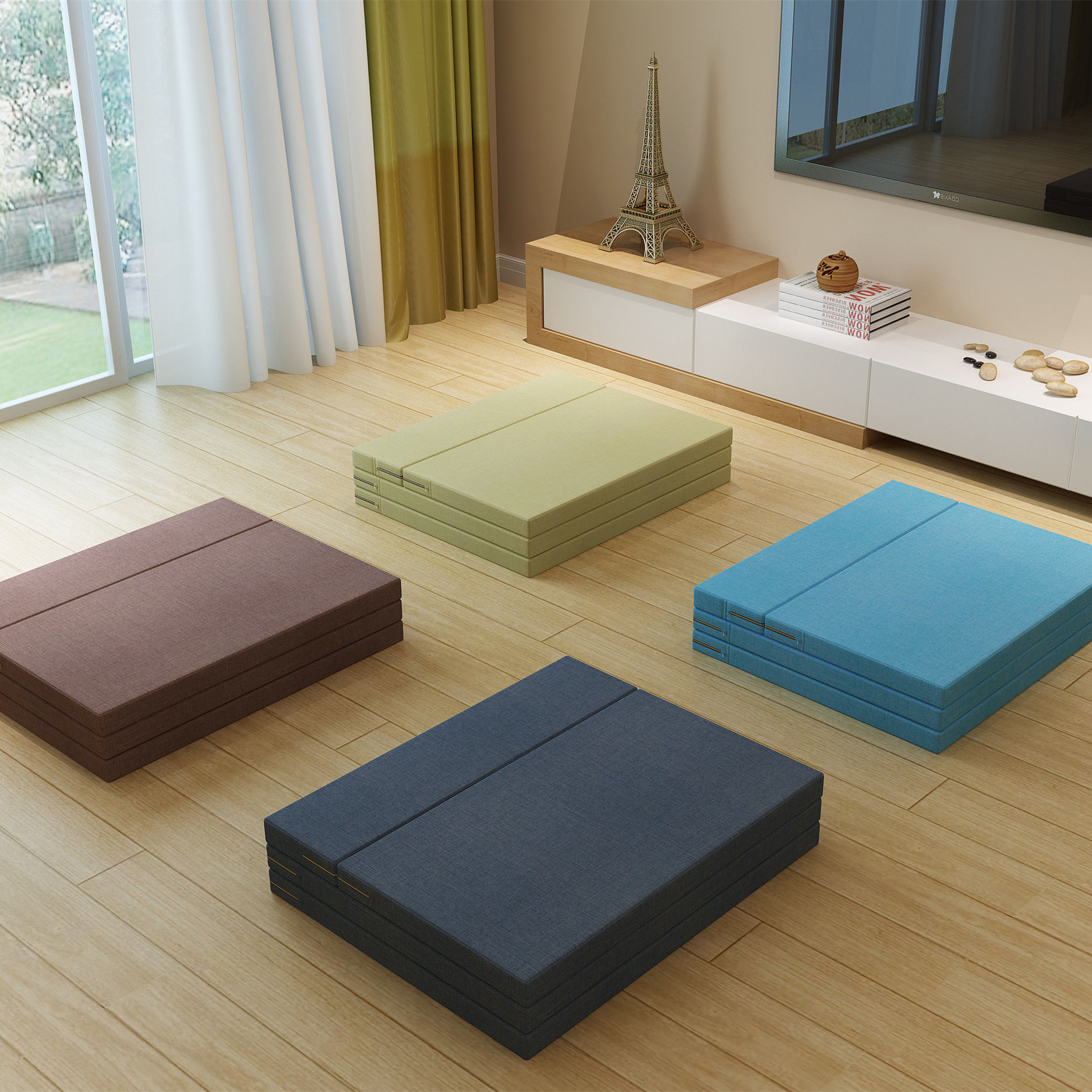 Folding mattress, floor mat, single office sponge mat, nap mat, student dormitory nap mat, tatami full figure