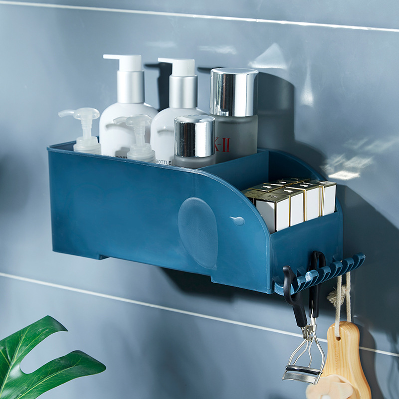 Multi-functional suction cup storage rack, bathroom washbasin, cosmetic storage rack, wall-mounted suction storage rack without drilling holes details Picture