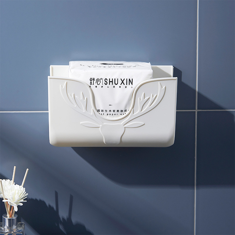 Kitchen storage rack, pot lid rack, fashionable non-drilling, bathroom tissue storage rack, multi-functional cutting board rack Specification image