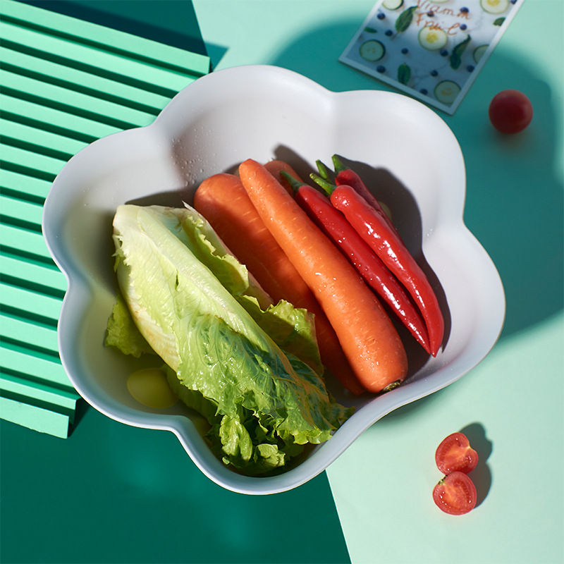 طبق حلوى كرتوني مبتكر، طبق فاكهة سميك على شكل مخلب قط، طبق تخزين فواكه وخضروات بلاستيكي بسيط ومتعدد الوظائف للاستخدام المنزلي