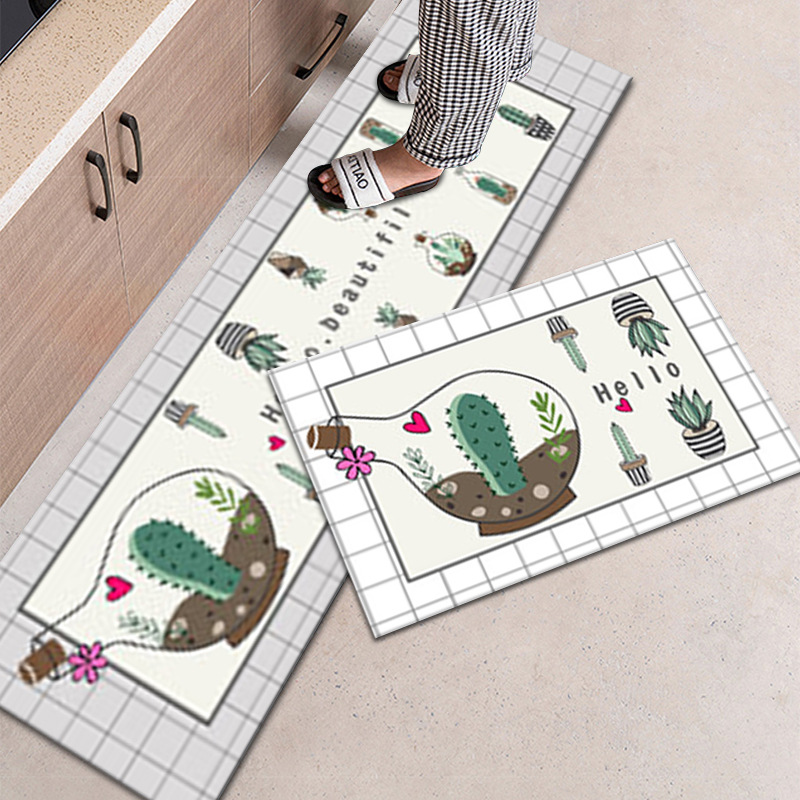 卡通3D印花厨房垫餐厅可爱浴室吸水地垫网红玄关门垫床边毯飘窗垫