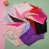 Low-waist mesh fabric sexy and colorful contrasting color women's underwear, polka dot comfortable women's small underwear 5611 Application Scenario