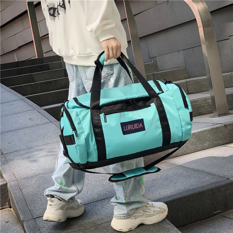 Wholesale fashionable men's handbags, sports training and fitness bags, large-capacity travel bags, storage bags, dry and wet separation bags