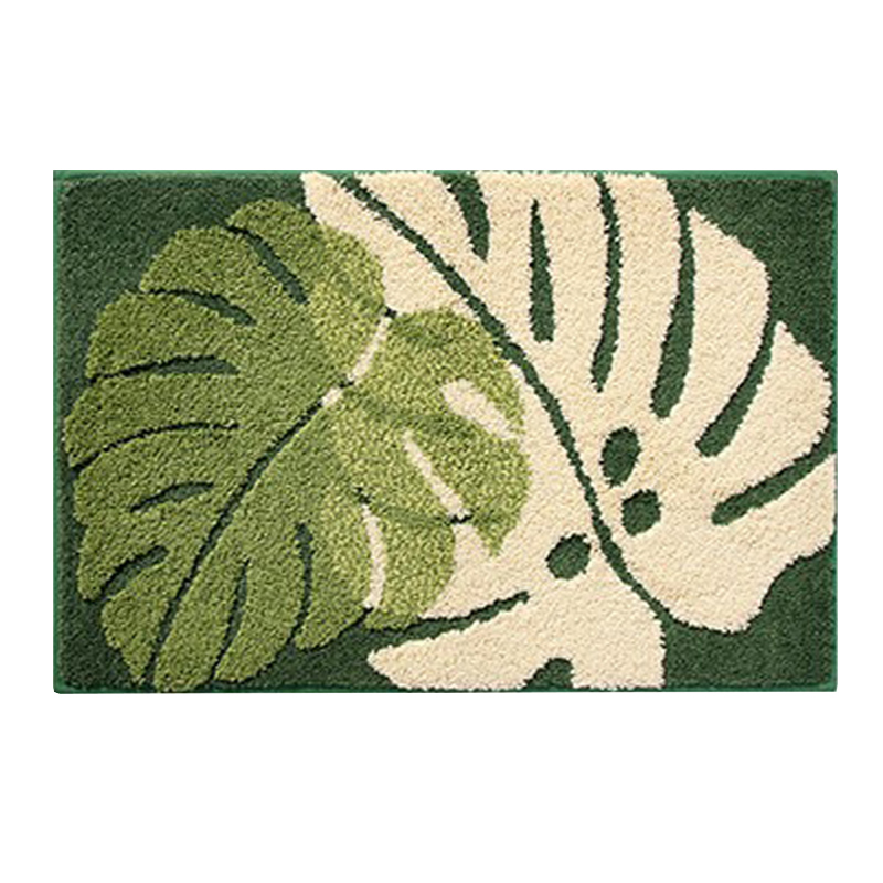 Bathroom absorbent floor mat, bathroom door mat, green door mat, household bathroom anti-slip foot mat, door carpet Item Picture