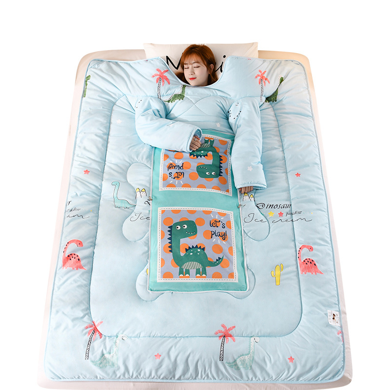 2021 new autumn and winter thickened sleeping bag, anti-kick quilt sleeve, detachable student dormitory lazy quilt Item Picture