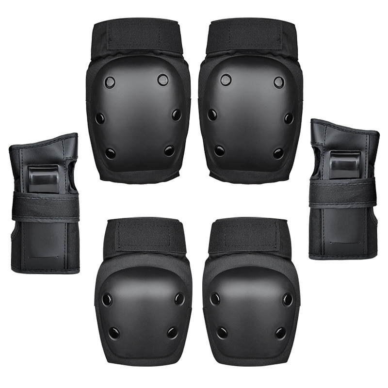 Factory wholesale long-board adult skateboard protective gear, balance car roller skates protective gear, children's roller skating protective gear 6-piece set h details Picture