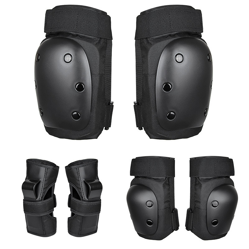 Factory wholesale long-board adult skateboard protective gear, balance car roller skates protective gear, children's roller skating protective gear 6-piece set h full figure