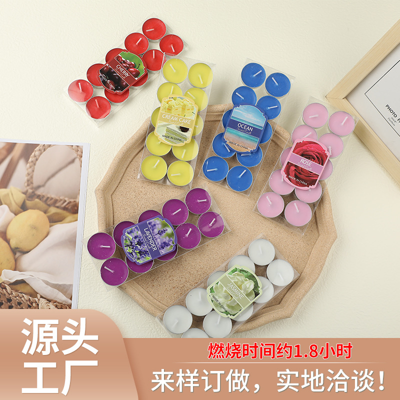 PVC盒1.8小时10只装小蜡烛diy图形剧本杀道具惊喜浪漫求婚蜡烛