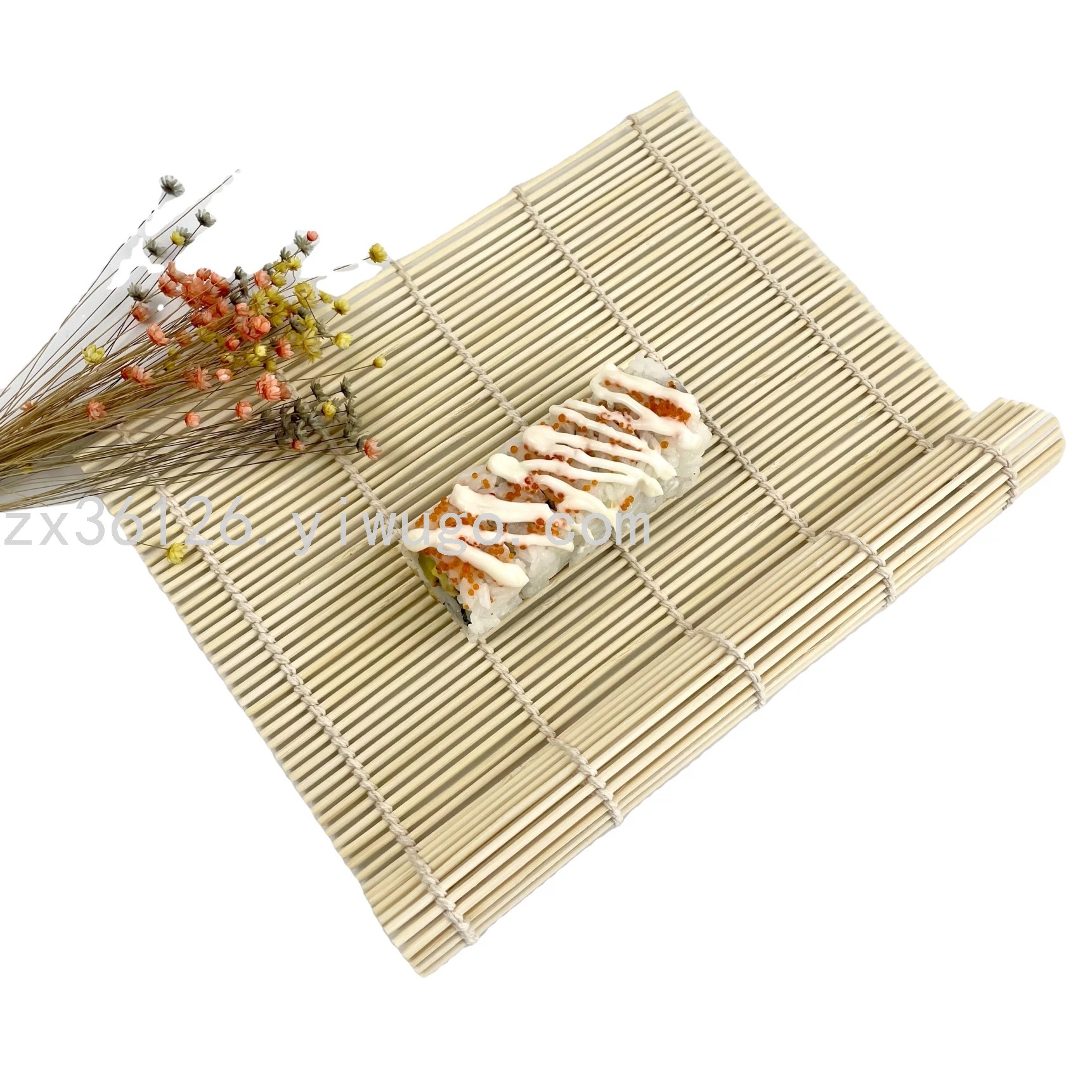 Sushi rolls with yellow skin