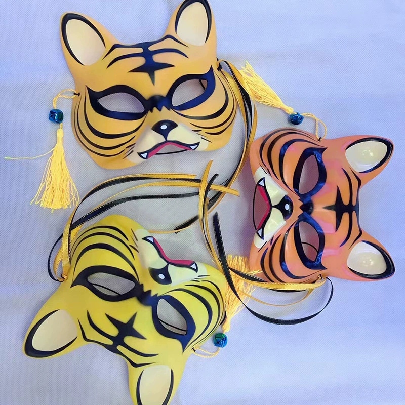 2022 New Tiger Mask New Bestseller Japanese-style anime male party Costume Half-face cat Fox mask full figure