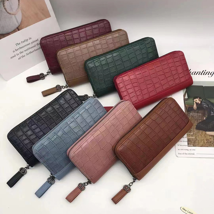 Yiding bag 16191 wallet Men's long zipper card bag hand grab bag