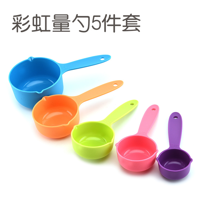 35823 Hot-selling rainbow Measuring spoon, measuring cup with scale, liquid measuring spoon, baking small tools Specification image