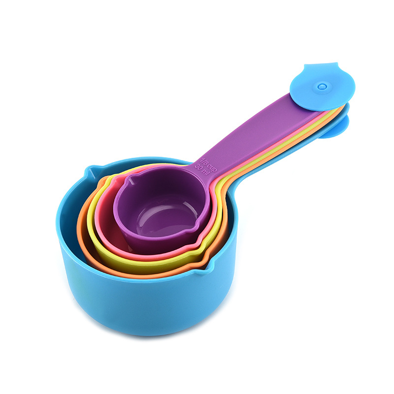 35823 Hot-selling rainbow Measuring spoon, measuring cup with scale, liquid measuring spoon, baking small tools Item Picture