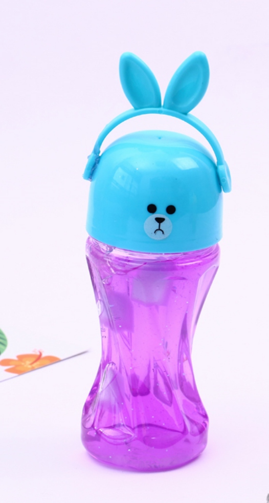 Personality creative headband earphone cartoon transparent canned crystal mud children's DIY toy Slime Silly Putty