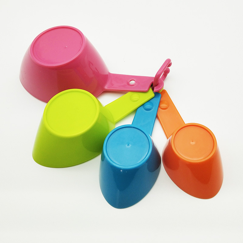 Plastic measuring cup and spoon set, kitchen baking measuring cup, milk tea shop tools, plastic measuring spoon Specification image