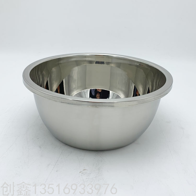 【厂家直销】不锈钢盆餐具厨具不锈钢碗烘焙用多尺寸45-80公分详情图3