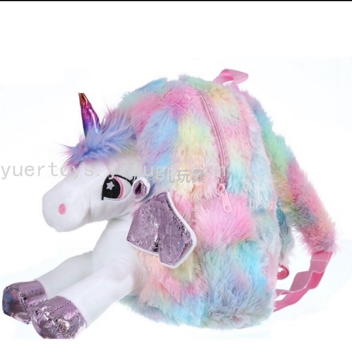 Plush toy bags, children's schoolbags, girls' doll bags, cartoon bags, unicorn schoolbags, backpacks, children's bags Item Picture
