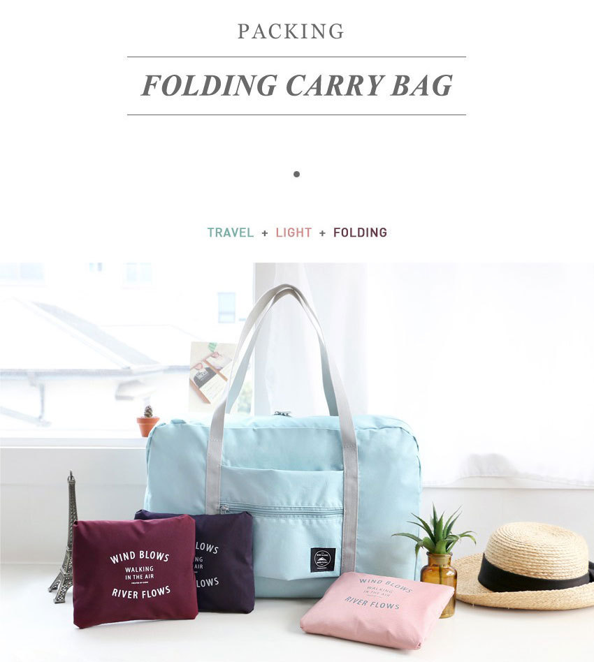 Tote plus size travel luggage folding one shoulder luggage Extra long carry-on travel bag can be fitted with a trolley case