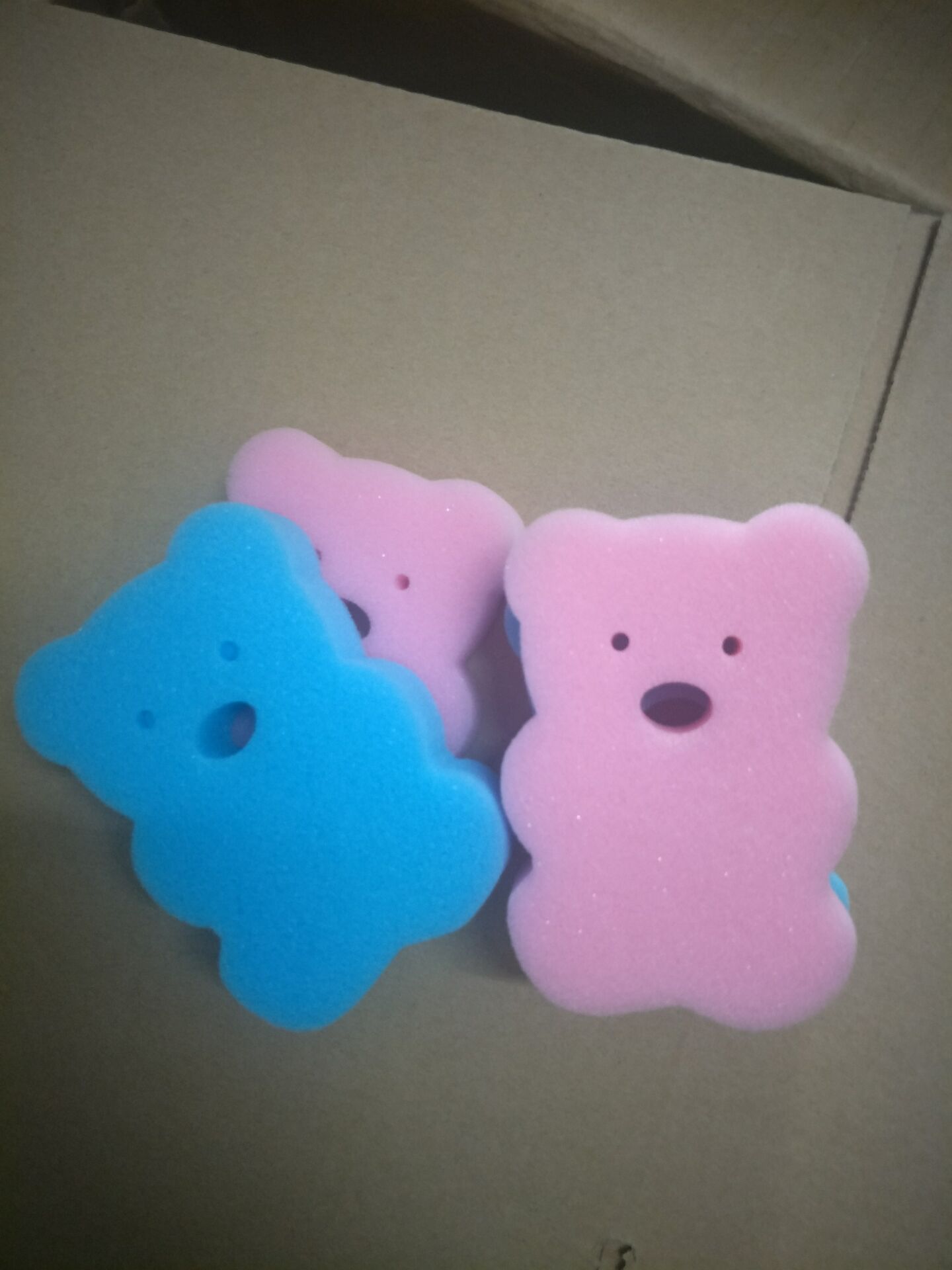 儿童搓澡海绵 可爱小熊形状儿童沐浴海绵浴擦搓澡棉