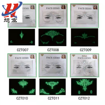New glow-in-the-dark diamond face stick fluorescent crystal face stick acrylic light diamond diy stick drill manufacturers
