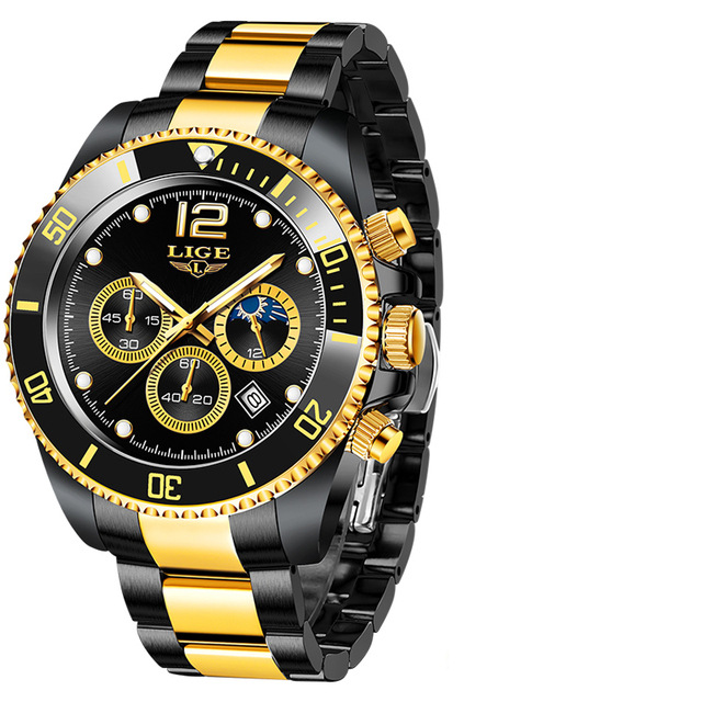 LIGE 8924 New luminous steel band six-hand Cool ins men's calendar business sports watch Application Scenario