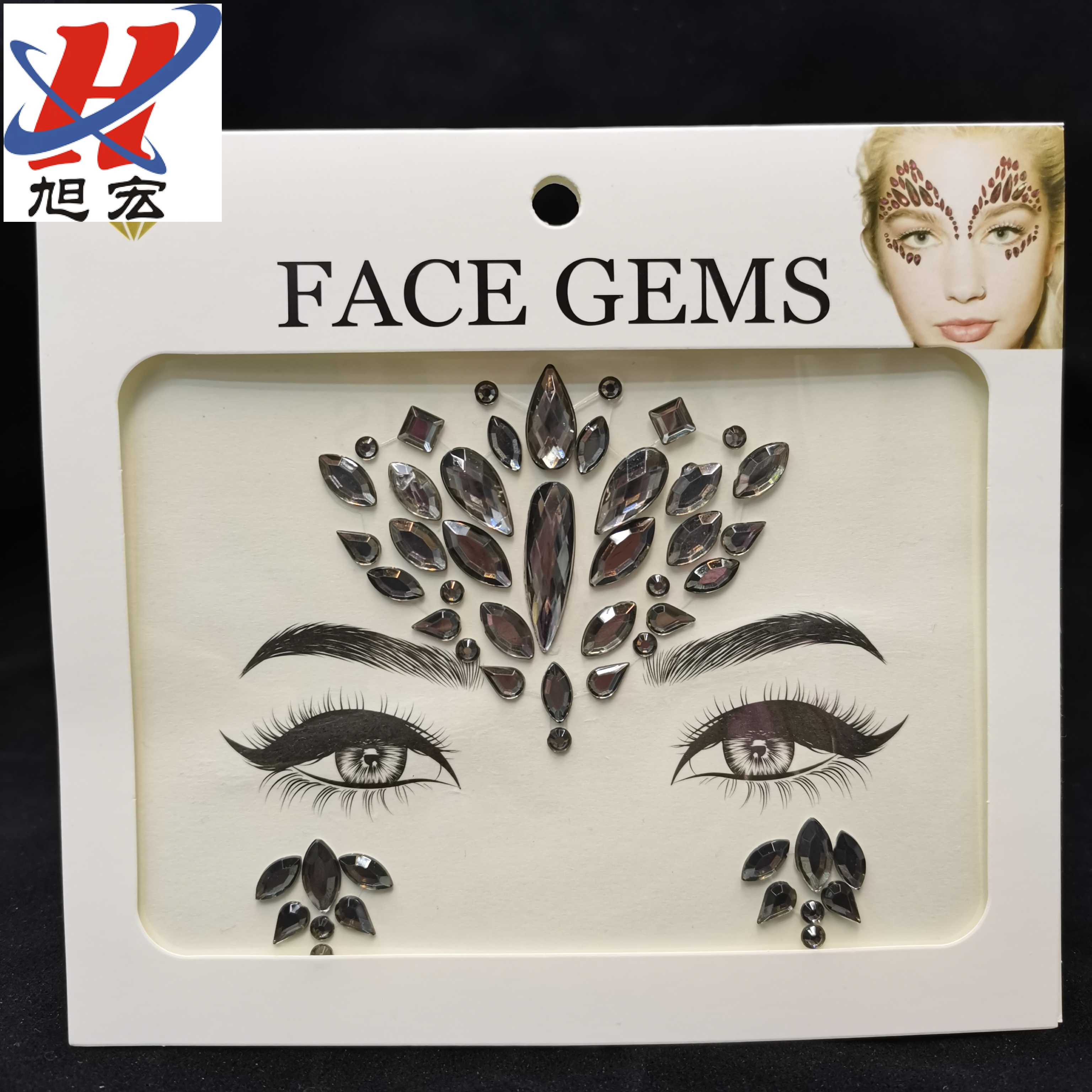 New acrylic face stickers, diamond face stickers, water diamond stickers, acrylic face diamond stickers, forehead stickers, Douyin face stickers