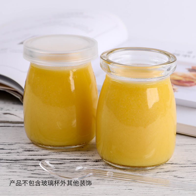 小布丁100ml布丁杯 高白料酸奶瓶 玻璃瓶 酸奶瓶即食燕窝果酱瓶