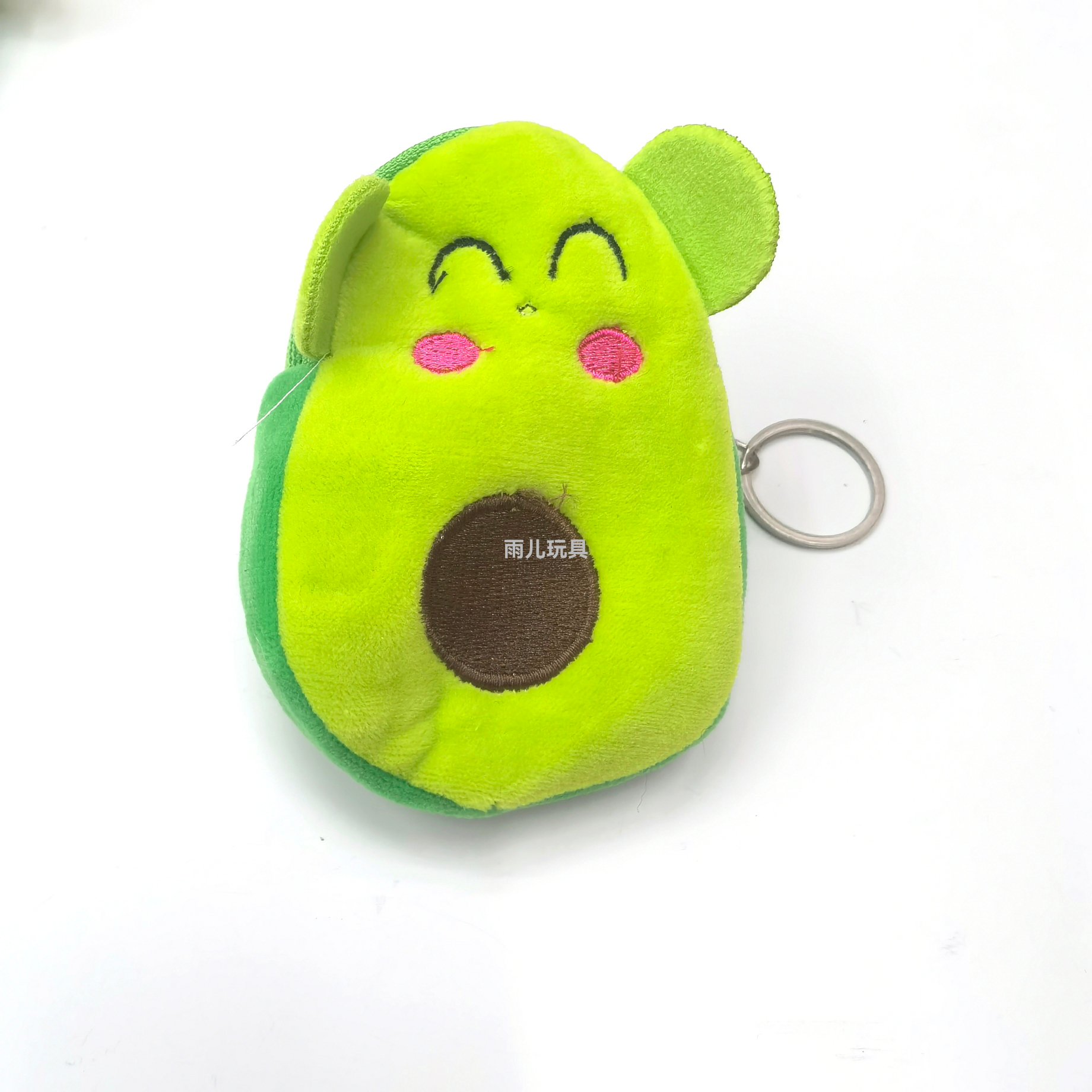 Plush coin purse, children's wallet, avocado coin purse, cartoon coin purse, embroidered avocado coin purse details Picture