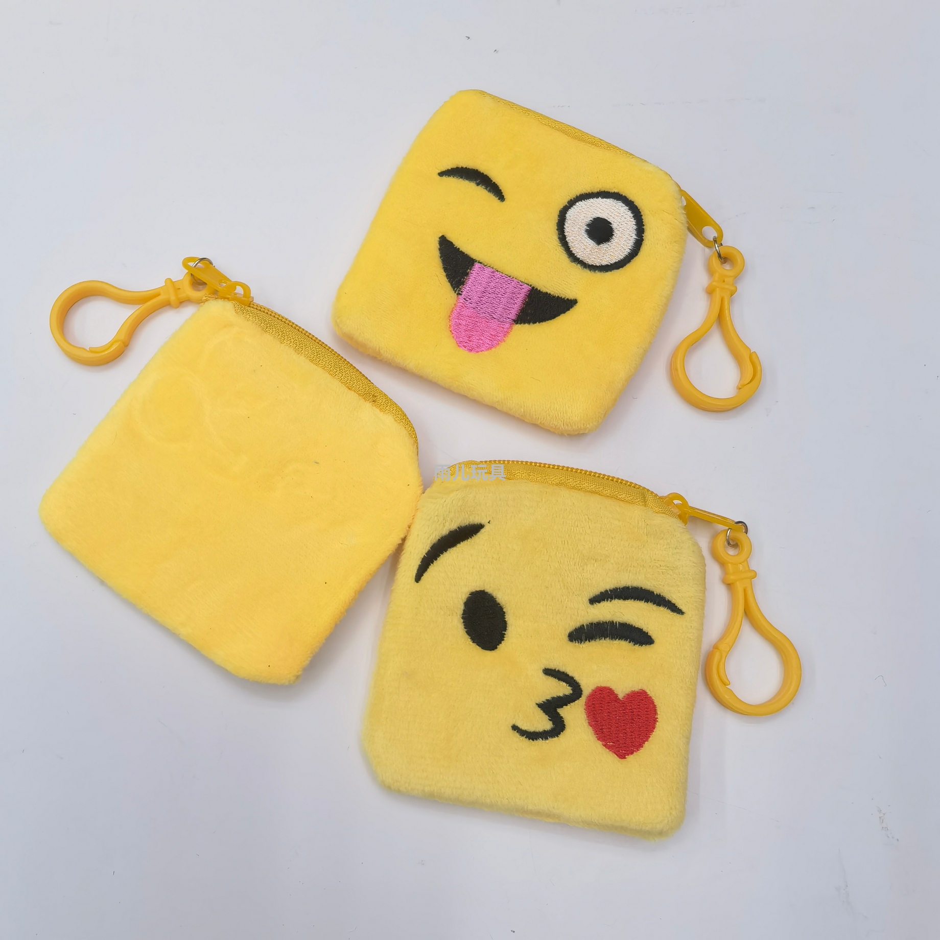 Plush toy bag, expression coin purse, square expression coin purse, 8cm expression coin purse, square change bag Application Scenario