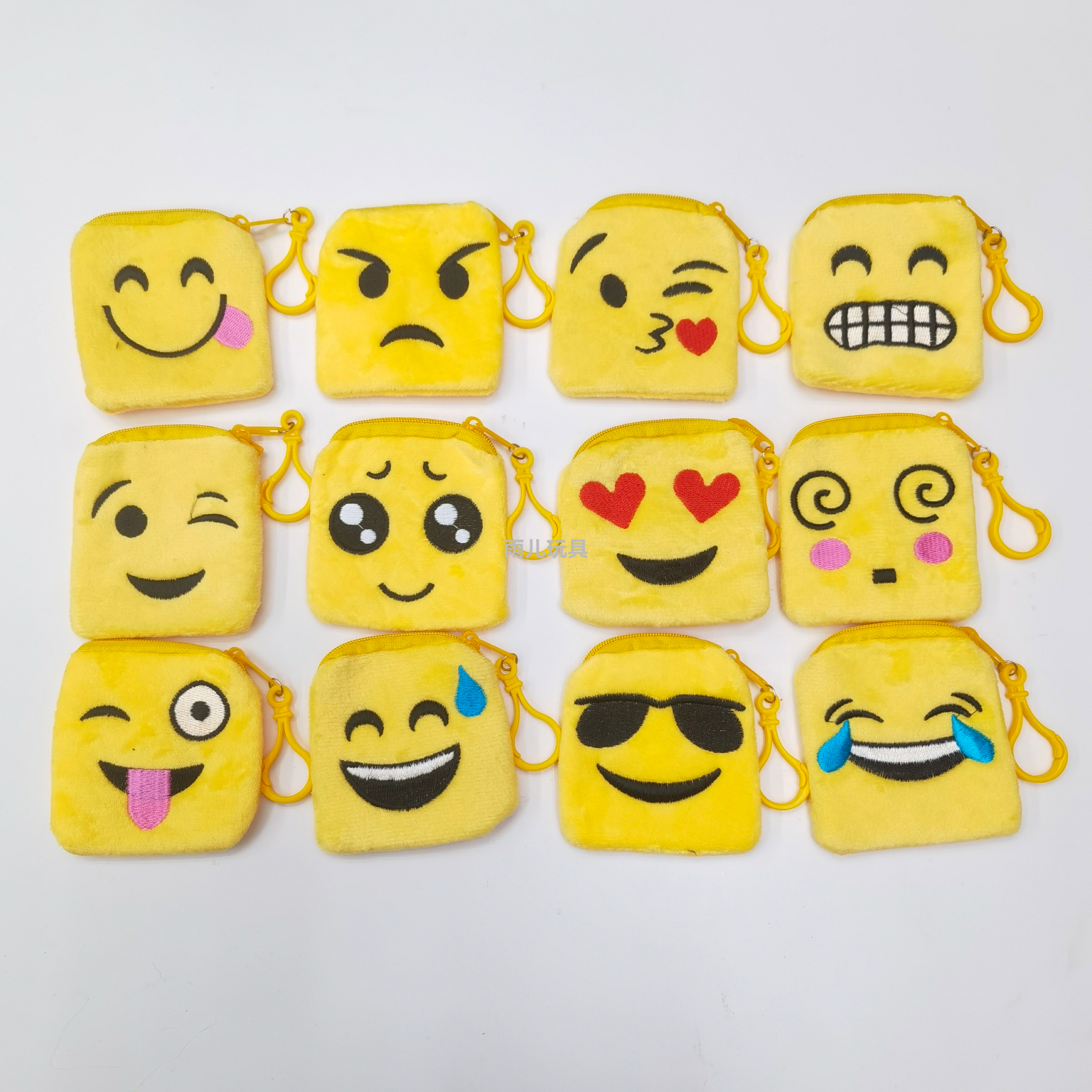 Plush toy bag, expression coin purse, square expression coin purse, 8cm expression coin purse, square change bag